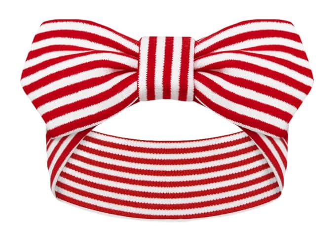 Creative Knitwear Louisville Cardinals Infant Girls Red/White Striped Hair Knot Headband Embroidered Logo - Size Newborn - 4T