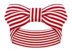 Creative Knitwear Georgia Bulldogs Infant Girls Red/White Striped Hair Knot Headband Embroidered Logo - Size Newborn - 4T