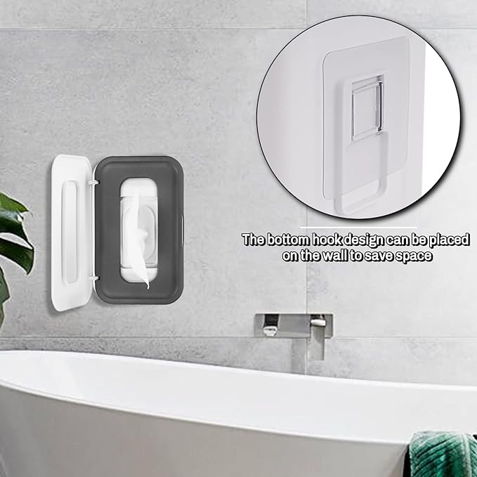 Baby Wipes Dispenser Wipes Holder Wipes Container Case, Keep Wipes Fresh and Clean, for Home Office Kitchen (New Grey)