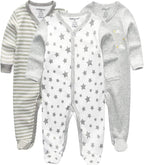 Kiddiezoom Baby and Toddler Boys'Snug Fit Footed One-Piece Romper Jumpsuit Cotton Cotton Footed Outfit