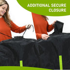 Travel Stroller Bag for Airplane, Black and Green, 47" H x 24" W x 15" D, Fits Most Large, Single, Double, Jogging Strollers,Waterproof, Heavy-Duty Protection, Easy-to-Carry Design