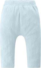 Baby and Toddler Girl's 5 Pack Cotton Ribbed Pull On Pants Leggings 0-4 Years
