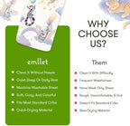 100% Cotton Fitted Crib Sheet, Rainbow Safari Animals Design, Sleepy Jaguar Elephant Lemur Pattern, Fits Standard 52 x 28 in Crib Mattress