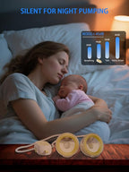 1308 Hands Free Breast Pump | SPA-Level Comfort Wearable Breastfeeding Pump 3 Modes & 9 Levels, Low-Noise Electric Breast Pump Portable for Office & Home Use (27mm Shield, 21/24mm Flange)