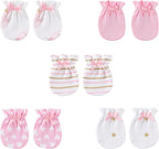 5 Pairs Baby Not Scratch Mittens 0-6 Months New Born Boy Girl Gloves Cute Infant Accessories