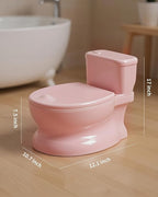 Realistic Potty Training Toilet - Flushing Sounds, Wipes Storage, Disposable Liners, Easy to Clean for Toddler Boys and Girls, Pink