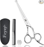 Safety Round Tip Hair Scissors for Kids, Fcysy 6 In Hair Cutting Shears for Children, Stainless Steel Barber Haircut Scissors for Toddlers, Boys & Girls – Safe Hair Trimming at Home