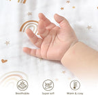 Rainbow Baby Blankets for Girls, Soft Nursery Minky Blankets with Muslin and Dotted Fleece Back 30x40 inches, Receiving Bed Quilt for Newborn, Infants, Toddlers