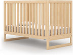 dadada Austin 3-in-1 Convertible Crib to Toddler Bed & Daybed - Made in Italy, GREENGUARD Gold Certified, Baby-Safe Finish, Sustainable Beech Wood, Modern Design, 3 Adjustable Heights (Natural)