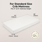 KeaBabies 2-Pack Baby Crib Sheets for Boys, Girls - 52x28 Viscose Derived from Bamboo Toddler Bed Sheets Neutral, Fitted Crib Mattress Cover for Standard Baby Bedding, Soft & Cozy (Soft White)