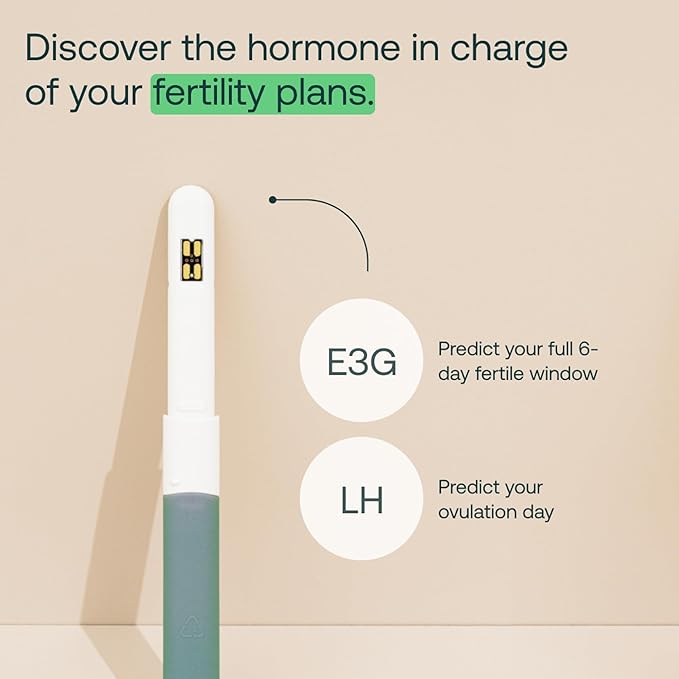 Mira Plus Fertility Monitor & Ovulation Test Kit for Women, Track LH, E3G Hormone Levels, Digital Fertility Tracker + 10 E3G & LH Test Strips, Monitor and Detect Ovulation at-Home with Mira App