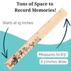 Wooden Growth Chart – Kids Height Chart, Wall Measurement for Kids, Height Chart for Wall, Growth Ruler for Children – Farm Animals, Natural - 63" x 6.7"