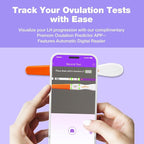 Easy@Home 25 Ovulation Predictor Kit Test Sticks, FSA Eligible Midstream Fertility Tests, Powered by Premom Ovulation Predictor App and Period Tracking