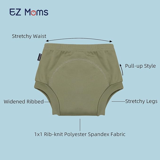 EZ Moms 6 Packs Toddler Potty Training Underwear Absorbent Training Pants Toilet Training Pants 2T-7T