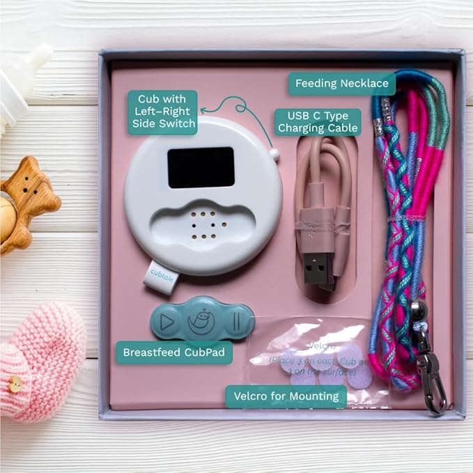 Smart Breastfeed Tracker - The Breastfeed Cub: On-The-Spot One-Press Smart Baby Care Logger, Reminders, Notifications, Routines, Multiple Caregivers, Pediatrician & Expert Support