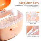 NCVI Baby Formula Dispenser On The Go, Formula Container To Go, Formula Holder for Travel, Outdoor Picnic with Baby Infant, Portable Container for Milk Powder, Snacks, Candy, Fruits (Brown Deer)