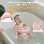 Baby Bath Seat for Babies 6 Months & Up - 360°Protection Bath Seats for Babies Sitting Up | Baby Infants Bath Chair with Temperature Alert & Cushion | Toddler Bath Seat Newborn Baby Bathtub Seat