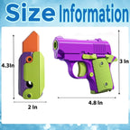 Fidget Toys Pistol, 3D Gravity Mini 1911 Fidget Pistol Toys,Fidget Sensory Toys,Stress Relief for Adults, Suitable for Relieving ADHD, Anxiety, Best Gift for Adults and Kids(Purple Pistol and Knife)