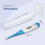 Thermometer for Baby, 2 Packs, Rectal Digital Thermometer with 10 Seconds Fast Reading (Light Blue+Green)