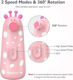 Baby Nail Trimmer Electric Baby Nail File Safe Baby Nail Clippers with Light 10 Grinding Heads Queit Baby Nail Polish Grooming Kit for Newborn Infant Toddler Toes Fingernails Care, Pink