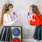 Amazmic Toys for Girls, Kids Karaoke Microphone Toddler Microphone for Kids with Lights, Birthday Gift for Girls, Boys Toy Age 3 4 5 6 7 8+(Light Purple)