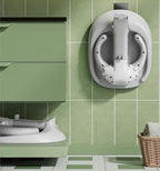 PandaEar Baby Shower Stand | Adjustable Baby Bath Stand with Safety Handle | Foldable Infant Shower Standing Support with Anti-Slip Base for Babies 6-36 Months Newborns & Toddlers (Grey)