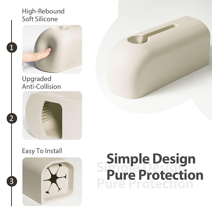 Faucet Cover Bathtub for Baby, Soft Silicone Tub Spout Cover, Faucet Protector for Kids, Bath Spout Guard for Baby, Toddler Tub Faucet Cover, Water Spout Cover for Child Safety, Universal Fit (Ivory)