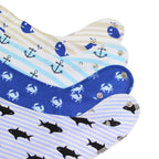 Pickle & Olive Bandana Teething Bibs with Attached Teether - Set Of 4 - Nautical