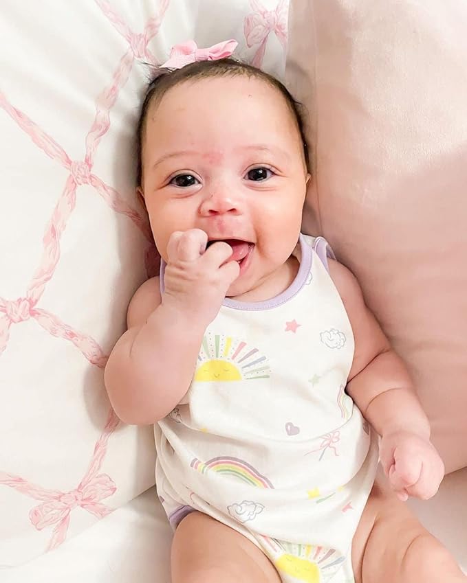 Wee Ones Girls' Classic Grosgrain Hair Bows on a WeeStay No-Slip Hair Clip, Handmade, Tiny Sized Bow, Antique White