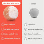 Ninja Kids Bath Bombs with Surprise Toy Inside (6 Pack) - Large Red Bubble Bomb and Fizzies, Gentle and Safe, USA Made - Ideal Gift for Boys and Girls by Two Sisters