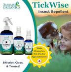 3 Moms Organics TickWise | DEET- Free, Tick and Insect Repellent | Plant Based Essential Oils and All Natural Ingredients | Safe for Kids, Adults, Dogs and HorsesTrio 8oz,4oz,2oz