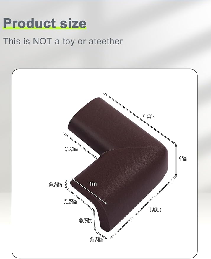 Foam Corner Protector Edge and Corner Guard, with 19 feet Length Foam Safety Bumpers, Baby Proofing Safety Table Corner Protectors (Coffee)
