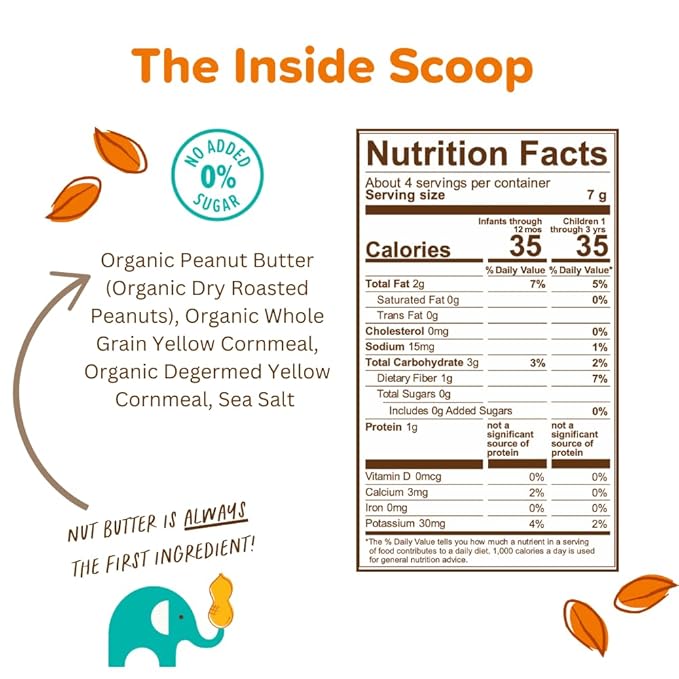 Puffworks Baby Peanut and Almond Variety Pack, Perfect for Early Peanut Introduction, Plant Protein, USDA Organic, Gluten-Free, Vegan, Non-GMO, Kosher, 1.0 Ounce (Pack of 6)