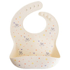 mushie x Bluey Silicone Baby Bib | Adjustable Fit Waterproof Bibs (Bluey Ivory)