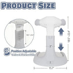 Baby Shower Stand Foldable Toddler Shower Standing Support with Anti-Slip Base Adjustable Infants Bath Support for 8-36 Months Portable Bath Helper (Upgraded-Grey)