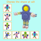 8 Pack Funny Sensory Fidget Toys, DIY Deformable Robot Fingertip Toys for Kids Adults, Pop Chain Toy for Christmas Birthday Party Favors Gifts,Classroom Supplies Prizes (Random Color)