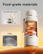 Portable Bottle Warmer for Travel - Fast Heating Breast Milk & Formula Warmer with 16,000mAh Battery, 17oz Milk Warmer for Baby on The Go,Baby Bottle Warmer for Car, Airplane（Clouds）