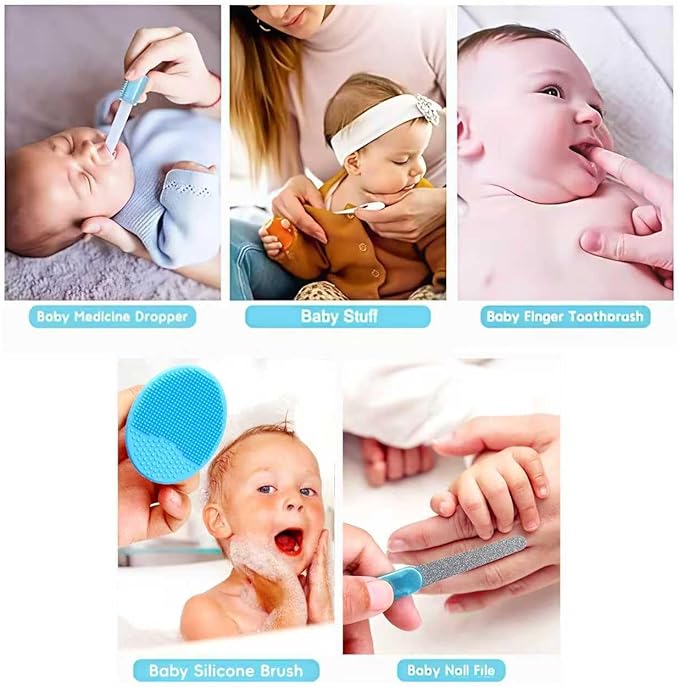 Baby Healthcare and Grooming Kit, Portable Baby Safety Care Set, Baby Essentials kit for Newborn (Blue 13 in 1)