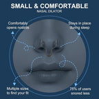 Anti Snoring Devices, Nasal Dilator for Sleeping, Effective to Relieve Snoring, for Nasal Snorers, Reusable Snoring Device to Enjoy a Peaceful Night's Sleep - 3 Pack (S/M/L)