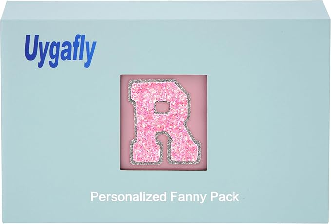 Teacher Appreciation Gifts,Teacher Gifts for Women,End of Year Teacher Gifts,Teacher Thank You Gifts Ideas from Student,Crossbody Bag Belt Bag Cute Trendy Stuff | Peach,Initial R