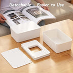 Wipes Dispenser, Wipe Holder for Baby & Adult, Seposeve Refillable Wipe Container, Keeps Wipes Fresh, Far from Dirty Wipes, Easy Open/Close Wipes Pouch Case, White