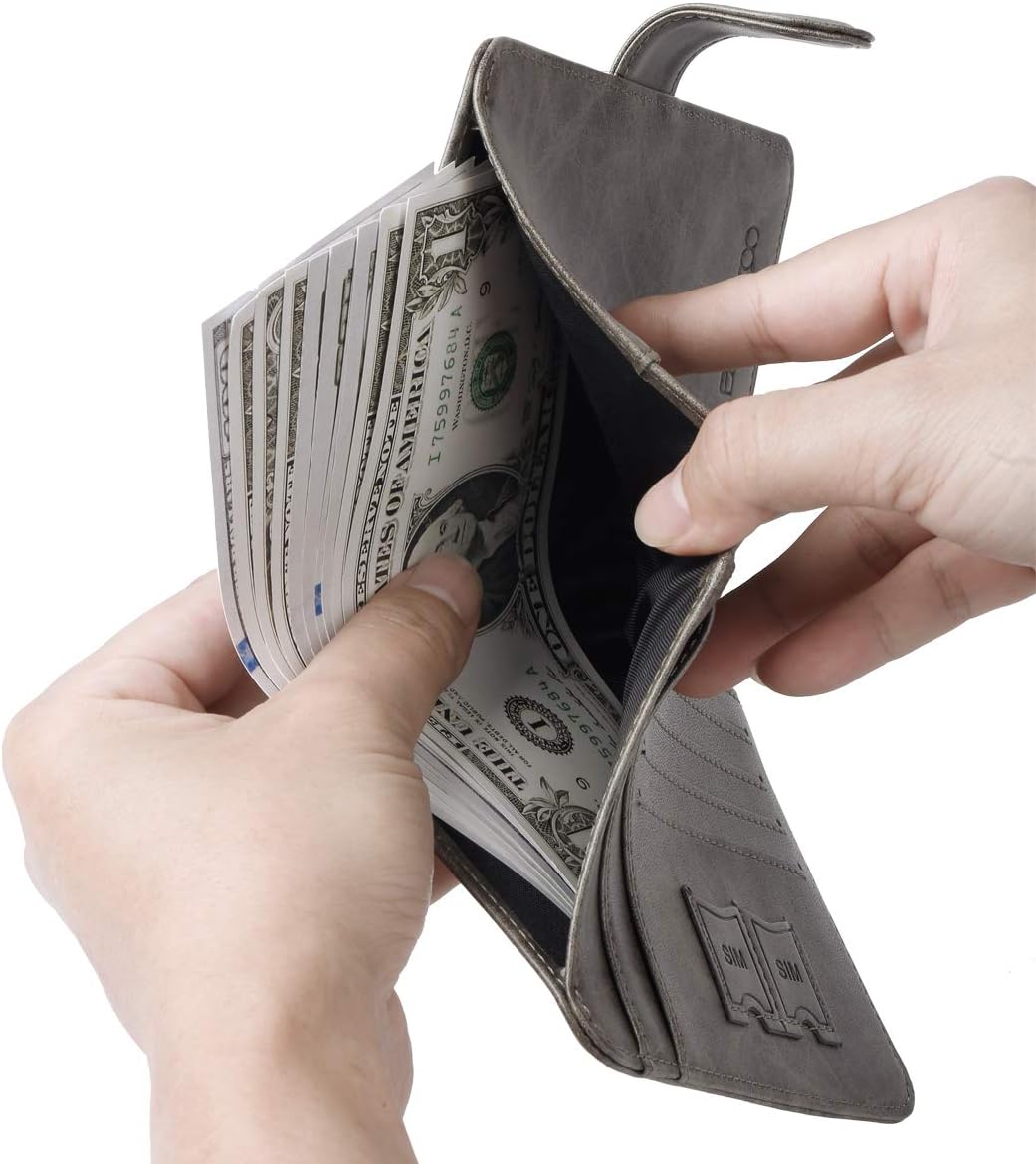 Passport Holder Cover Wallet RFID Blocking Leather Card Case Travel Accessories for Women Men (Grey)