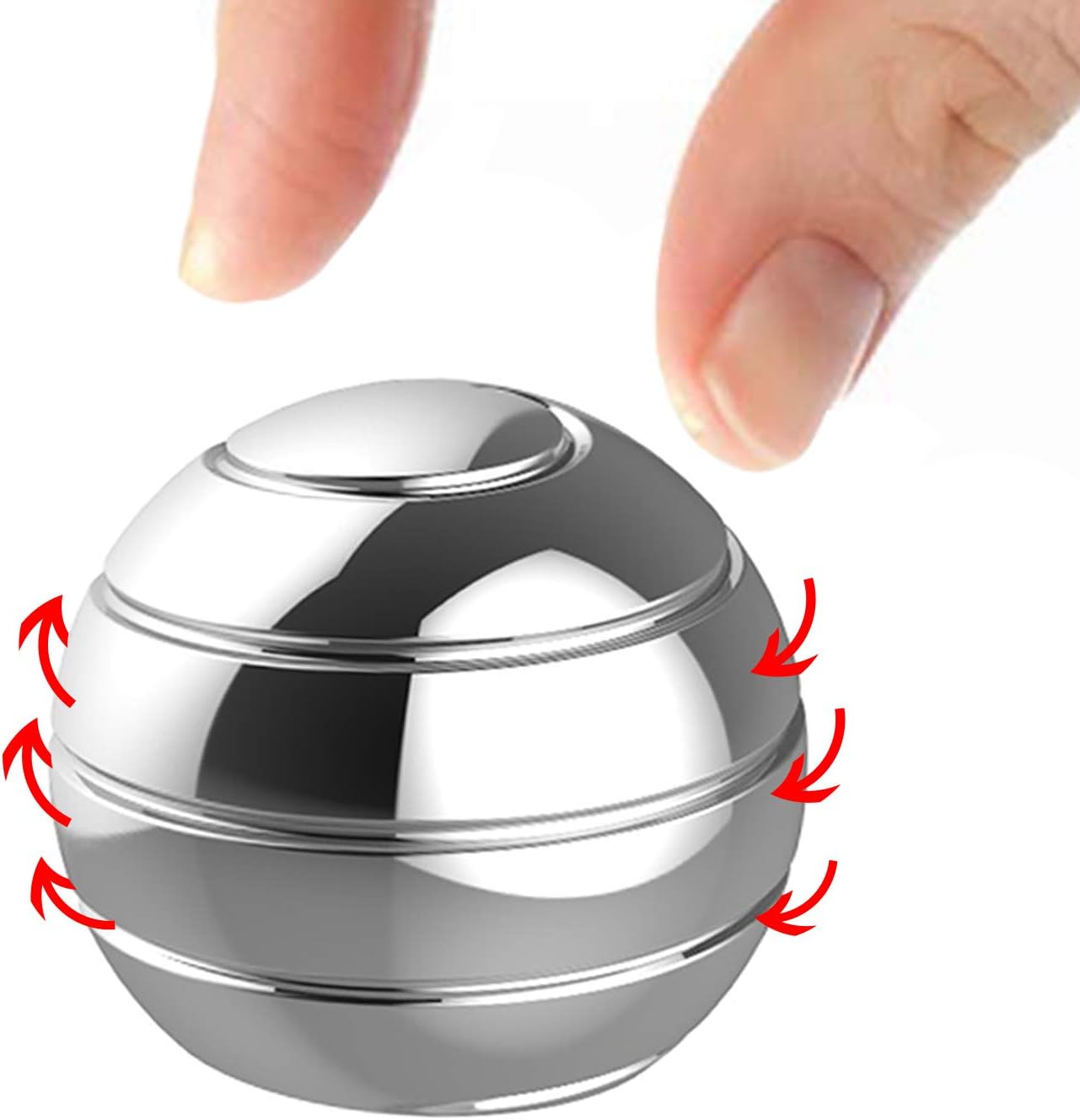 Kinetic Desk Toys,Full Body Optical Illusion Fidget Spinner Ball,Gifts for Men,Women,Kids Size 1.58"