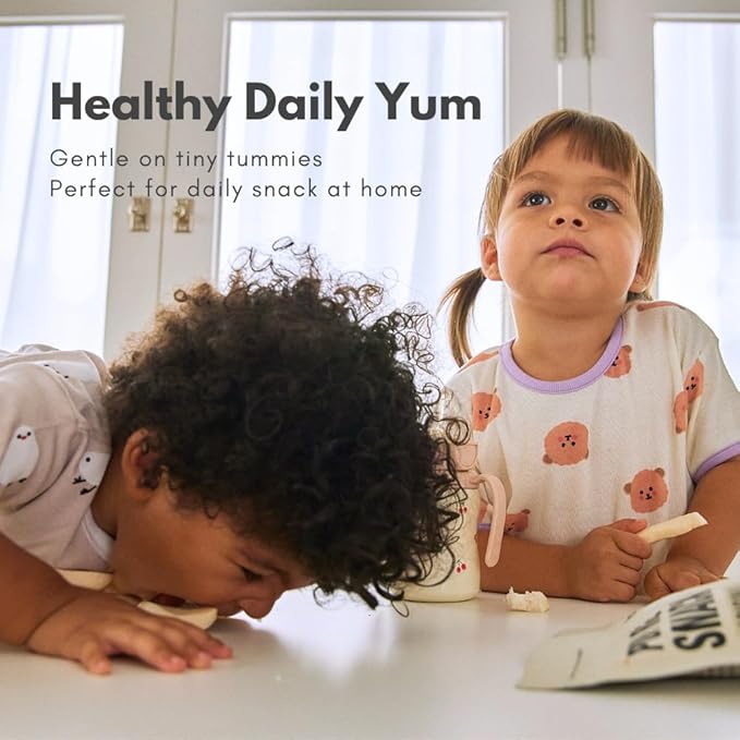 Naeiae Pop Organic Snack, Rice Puffs Teething Snack for Babies & Toddlers (100% Korean Rice, Naturally Gluten-Free, No Oil) Wholesome Baby Teether Food, Nutritious Finger Snacks for 6 Months to 2 Years, 5-Pack