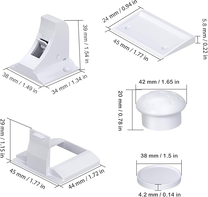 Child Safety Magnetic Cabinet Locks 4 Pack+ Key-AOSITE Baby Proofing Magnetic Drawer Locks for Kitchen with Adhesive No Drilling or Screws Fixed, Baby Safety Cabinet Locks