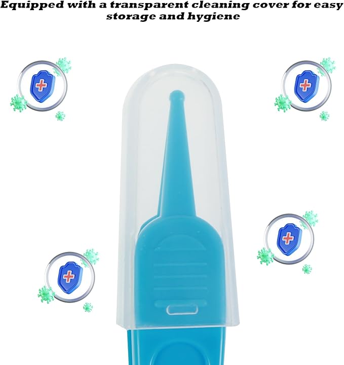 5 Pcs Nose Cleaning Tweezers, 5 Colors Baby Booger Picker with Round Head Effective Nose Picker Baby Ear Noses Navel Cleaner Clip for Babys Care