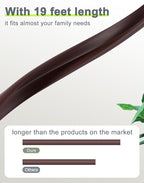 Foam Corner Protector Edge and Corner Guard, with 19 feet Length Foam Safety Bumpers, Baby Proofing Safety Table Corner Protectors (Coffee)