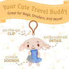 Harry Potter Dobby Plush Clip On Sensory Toys for Toddlers 1-3, Halloween Baby Toys & Learning Toys for Kids, Soft Elf Plushie Baby Halloween Toys