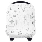 Yoofoss Nursing Cover Breastfeeding Scarf - Baby Car Seat Covers, Infant Stroller Cover, Strechy Carseat Canopy for Boys and Girls (Bear)