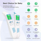 GoodBaby Touchless Thermometer for Adults,Forehead and Ear LCD Display Thermometer for Fever,Infrared Magnetic Thermometer for Baby Kids Surface and Room
